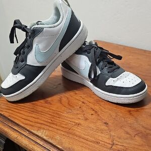 Nike Kids' Sneakers in Black, White, and Light Blue
